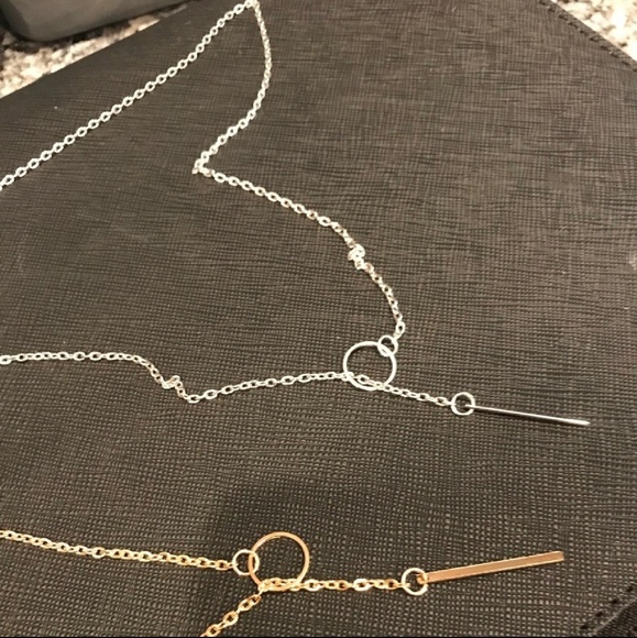 Gold or Silver Circle Pendant Necklace - Picture 2 of 7